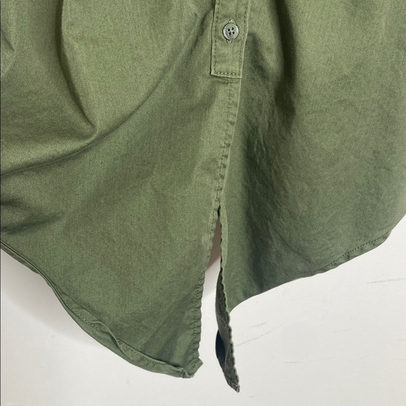 GAP Tan Button DownMATERNITY Shirt with Notched Collar - Picture 4 of 5